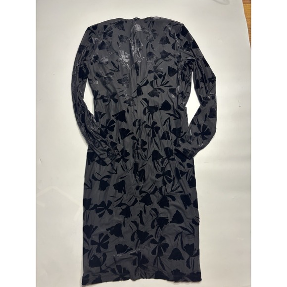 Calvin Klein Women's 8 Black Velvet Mini Burnout Sheath‎ Dress Old Money Elegant - Picture 7 of 7